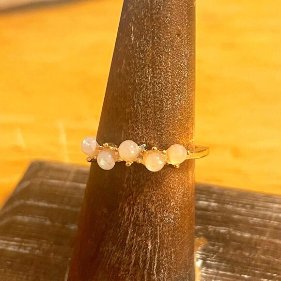 Pink Opal Stone Ring Size 6.5 - Picture 2 of 3